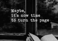 Maybe it's now time to turn the page