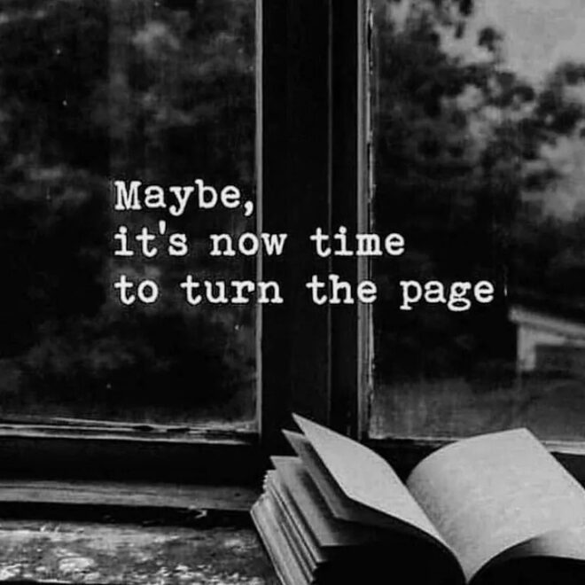 Maybe it's now time to turn the page